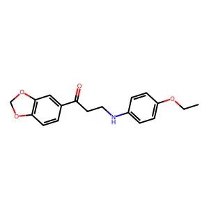 1-(1,3-Benzodioxol-5-yl)-3-(4-ethoxyanilino)-1-propanone structure