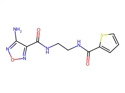 4-amino-N-[2-(thiophene-2-carbonylamino)ethyl]-1,2,5-oxadiazole-3-carboxamide structure