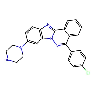 5-(4-Chlorophenyl)-9-piperazin-1-ylbenzimidazolo[2,1-a]phthalazine structure