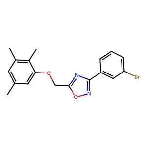 3-(3-Bromophenyl)-5-[(2,3,5-trimethylphenoxy)methyl]-1,2,4-oxadiazole structure
