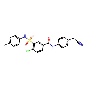 4-chloro-N-[4-(cyanomethyl)phenyl]-3-[(4-methylphenyl)sulfamoyl]benzamide structure