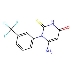 6-amino-2-thioxo-1-(3-(trifluoromethyl)phenyl)-2,3-dihydropyrimidin-4(1H)-one structure