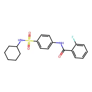 N-[4-(cyclohexylsulfamoyl)phenyl]-2-fluorobenzamide structure