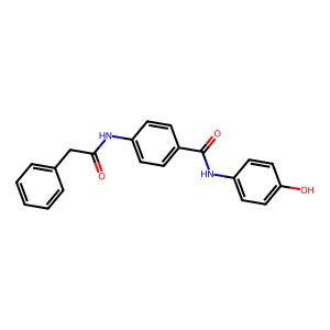 N-(4-hydroxyphenyl)-4-[(phenylacetyl)amino]benzamide structure