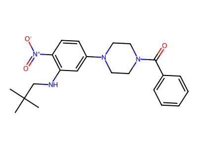 [4-[3-(2,2-Dimethylpropylamino)-4-nitrophenyl]piperazin-1-yl]-phenylmethanone structure