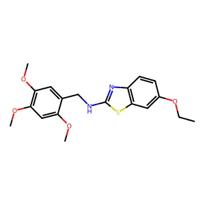 6-ethoxy-N-[(2,4,5-trimethoxyphenyl)methyl]-1,3-benzothiazol-2-amine structure