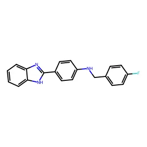 4-(1H-benzimidazol-2-yl)-N-(4-fluorobenzyl)aniline structure