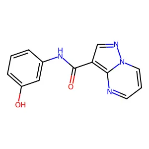 N-(3-hydroxyphenyl)pyrazolo[1,5-a]pyrimidine-3-carboxamide structure