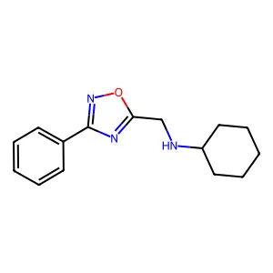 N-[(3-phenyl-1,2,4-oxadiazol-5-yl)methyl]cyclohexanamine structure