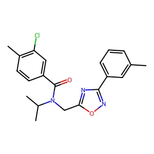 3-chloro-4-methyl-N-{[3-(3-methylphenyl)-1,2,4-oxadiazol-5-yl]methyl}-N-(propan-2-yl)benzamide structure