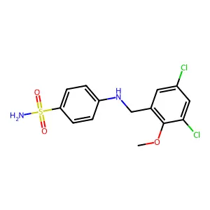 4-[(3,5-Dichloro-2-methoxybenzyl)amino]benzenesulfonamide structure