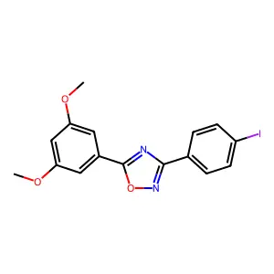 5-(3,5-Dimethoxyphenyl)-3-(4-iodophenyl)-1,2,4-oxadiazole structure
