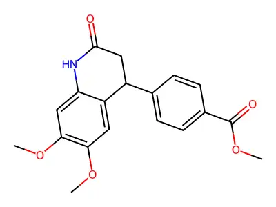 Methyl 4-(6,7-dimethoxy-2-oxo-1,2,3,4-tetrahydroquinolin-4-yl)benzoate structure