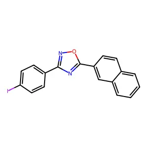 3-(4-Iodophenyl)-5-naphthalen-2-yl-1,2,4-oxadiazole structure
