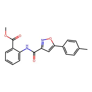 Methyl 2-({[5-(4-methylphenyl)-3-isoxazolyl]carbonyl}amino)benzoate structure