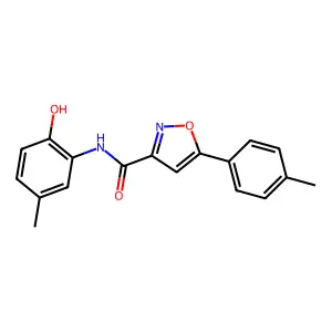 N-(2-hydroxy-5-methylphenyl)-5-(4-methylphenyl)-1,2-oxazole-3-carboxamide structure