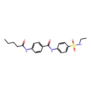 N-[4-(ethylsulfamoyl)phenyl]-4-(pentanoylamino)benzamide structure