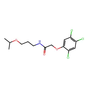 N-(3-propan-2-yloxypropyl)-2-(2,4,5-trichlorophenoxy)acetamide structure