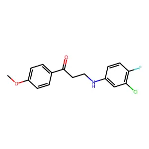 3-(3-Chloro-4-fluoroanilino)-1-(4-methoxyphenyl)-1-propanone structure