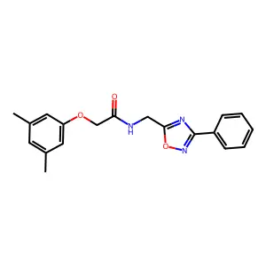 2-(3,5-dimethylphenoxy)-N-[(3-phenyl-1,2,4-oxadiazol-5-yl)methyl]acetamide structure