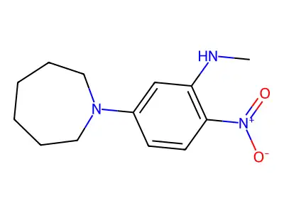 5-(azepan-1-yl)-N-methyl-2-nitroaniline structure