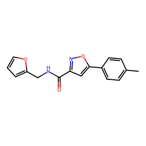 N-(2-furylmethyl)-5-(4-methylphenyl)-3-isoxazolecarboxamide structure