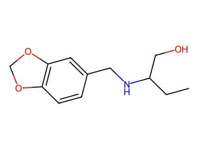 2-[(Benzo[1,3]dioxol-5-ylmethyl)-amino]-butan-1-ol structure