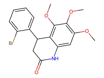 4-(2-bromophenyl)-5,6,7-trimethoxy-3,4-dihydroquinolin-2(1H)-one structure