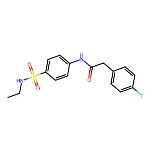 N-[4-(ethylsulfamoyl)phenyl]-2-(4-fluorophenyl)acetamide structure