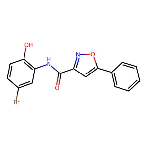 N-(5-bromo-2-hydroxyphenyl)-5-phenyl-1,2-oxazole-3-carboxamide structure