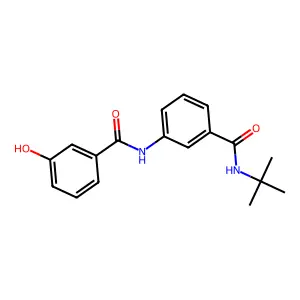 N-tert-butyl-3-[(3-hydroxybenzoyl)amino]benzamide structure