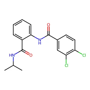 3,4-dichloro-N-[2-(propan-2-ylcarbamoyl)phenyl]benzamide structure