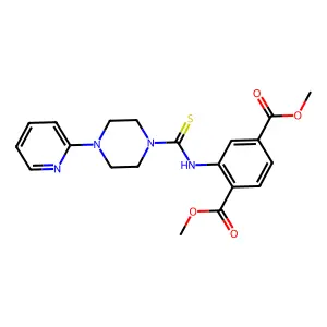 Dimethyl 2-(4-(pyridin-2-yl)piperazine-1-carbothioamido)terephthalate structure