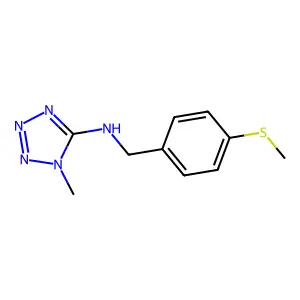 1-methyl-N-[(4-methylsulfanylphenyl)methyl]tetrazol-5-amine structure