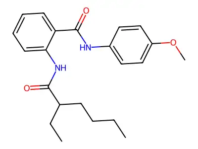 2-(2-ethylhexanoylamino)-N-(4-methoxyphenyl)benzamide structure