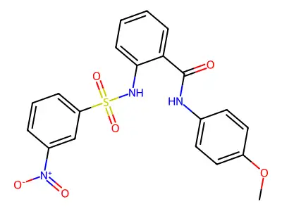 N-(4-methoxyphenyl)-2-[(3-nitrophenyl)sulfonylamino]benzamide structure