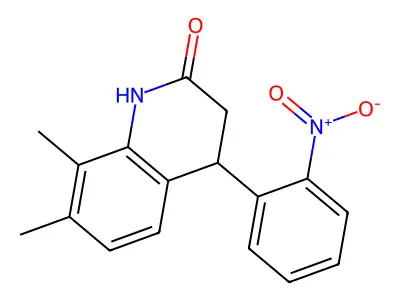 7,8-dimethyl-4-(2-nitrophenyl)-3,4-dihydroquinolin-2(1H)-one structure