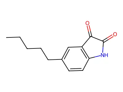 1H-Indole-2,3-dione, 5-pentyl- structure