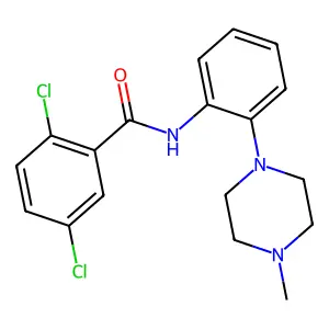 2,5-dichloro-N-[2-(4-methylpiperazin-1-yl)phenyl]benzamide structure