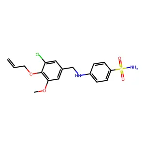 4-[(3-Chloro-5-methoxy-4-prop-2-enoxyphenyl)methylamino]benzenesulfonamide structure