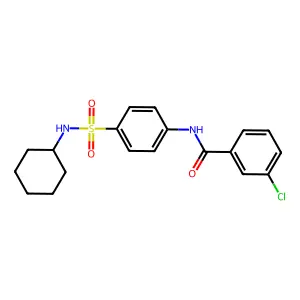 3-chloro-N-[4-(cyclohexylsulfamoyl)phenyl]benzamide structure