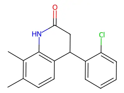 4-(2-chlorophenyl)-7,8-dimethyl-3,4-dihydroquinolin-2(1H)-one structure