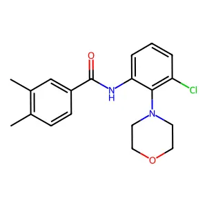N-(3-chloro-2-morpholin-4-ylphenyl)-3,4-dimethylbenzamide structure