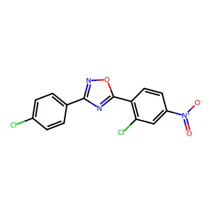 5-(2-Chloro-4-nitrophenyl)-3-(4-chlorophenyl)-1,2,4-oxadiazole structure