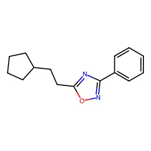 5-(2-Cyclopentylethyl)-3-phenyl-1,2,4-oxadiazole structure