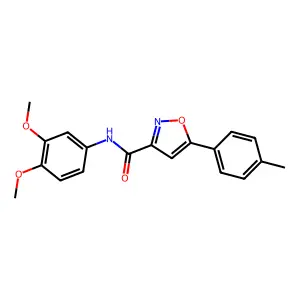 N-(3,4-dimethoxyphenyl)-5-(4-methylphenyl)-1,2-oxazole-3-carboxamide structure