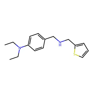 N-[4-(diethylamino)benzyl]-N-(2-thienylmethyl)amine structure