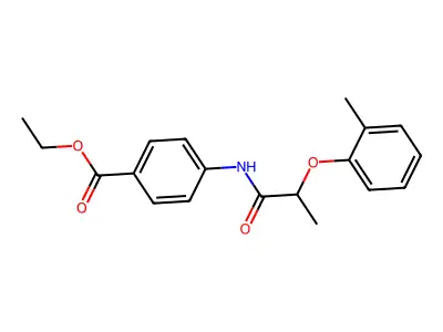 Ethyl 4-{[2-(2-methylphenoxy)propanoyl]amino}benzoate structure