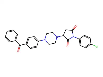 3-[4-(4-Benzoylphenyl)piperazin-1-yl]-1-(4-chlorophenyl)pyrrolidine-2,5-dione structure