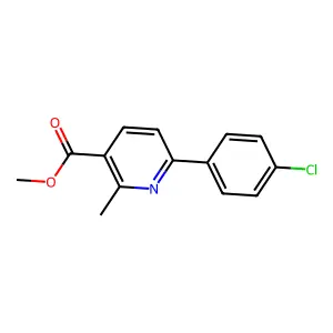 6-(4-Chlorophenyl)-2-methyl-3-pyridinecarboxylic acid methyl ester structure